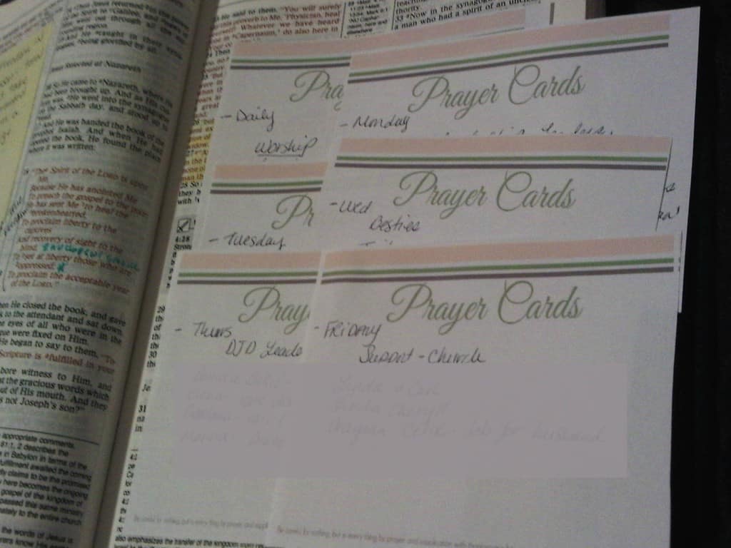 Organize your prayer life with these free printable prayer cards!