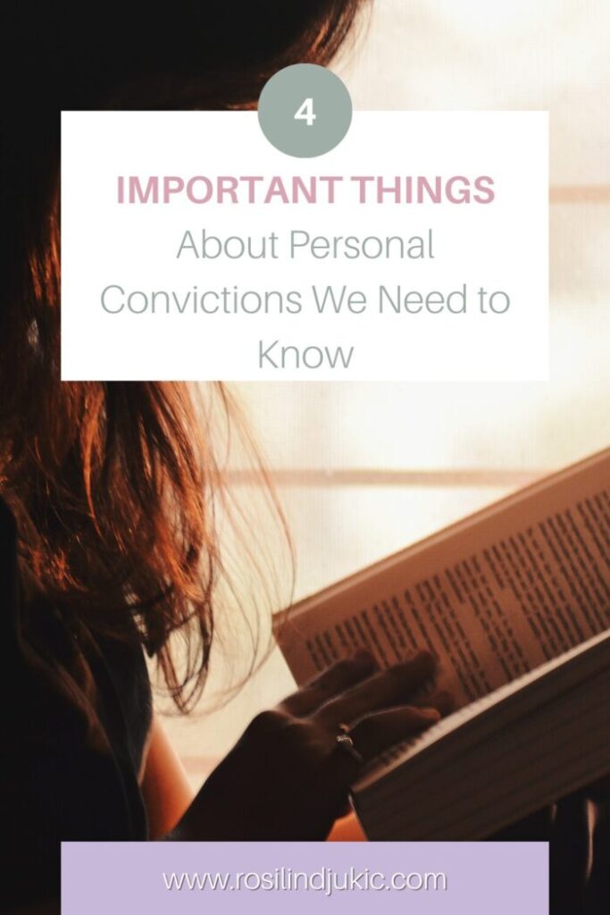 Woman reading the Bible - learning about personal convictions