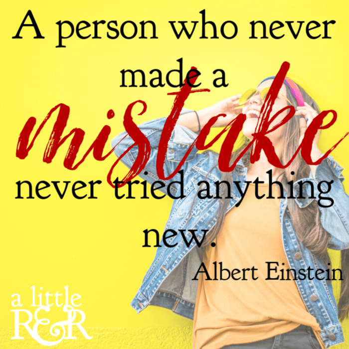 A person who never made a mistake never tried anything new. #alittlerandr #failure #alberteistein