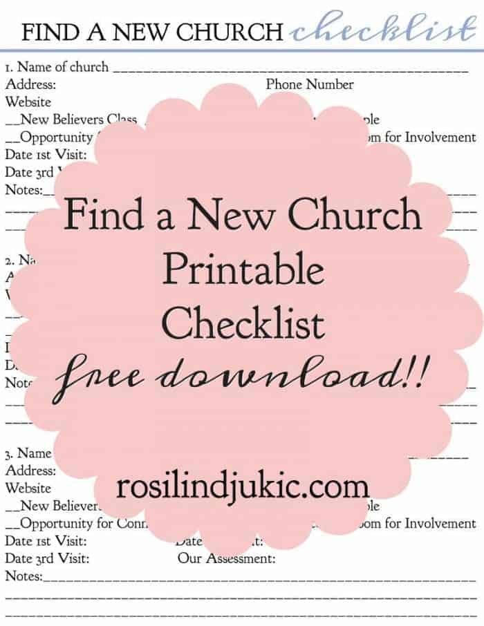 Download this free printable checklist to help you find a new church.