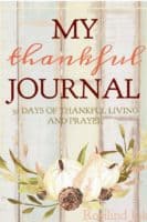 Join the thankful challenge today with this 30-day Thankfulness journal that helps you to journal your thoughts of gratitude and thanks.