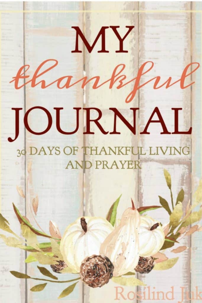 Join the thankful challenge today with this 30-day Thankfulness journal that helps you to journal your thoughts of gratitude and thanks.