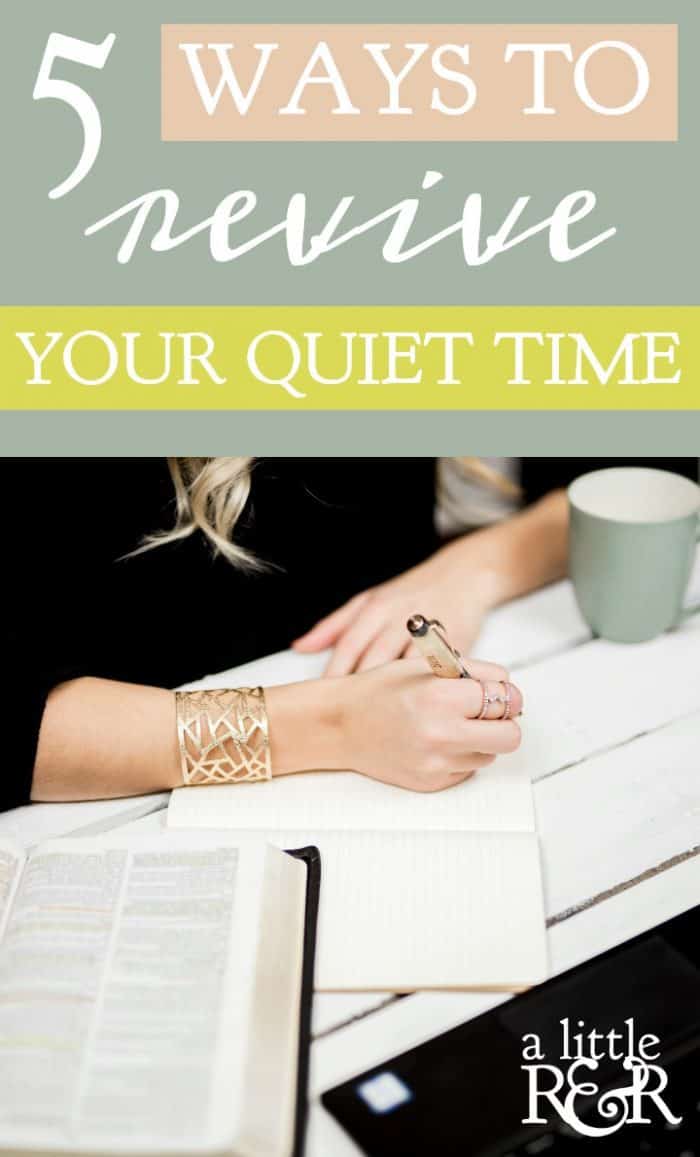 Does your quiet time need a revival? Sometimes one simple adjustment is all we need to have a vibrant quiet time. Here are 7 ways to bring revival to your daily time with God.