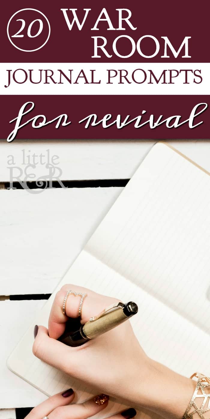 Keeping a prayer journal not only helps you track your spiritual growth, it also helps you see how God answers prayer. Here are 20 war room journal prompts for revival.