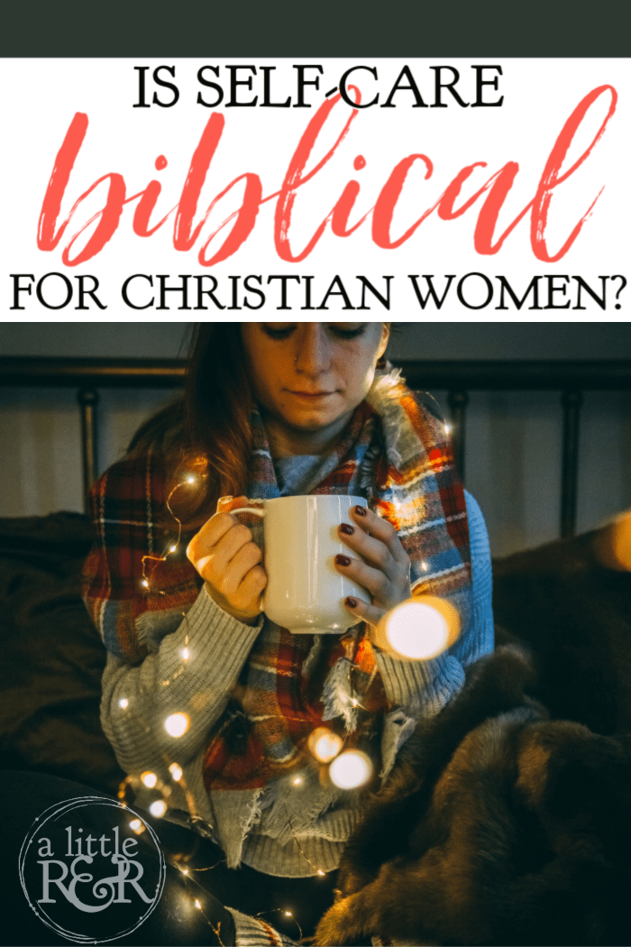 Is self care biblical for Christian women? While the Bible doesn't mention self care, it has a lot to say about what self care means into today's society. #alittlerandr #selfcare #joy #peace #meditation #centered #balance #yoga