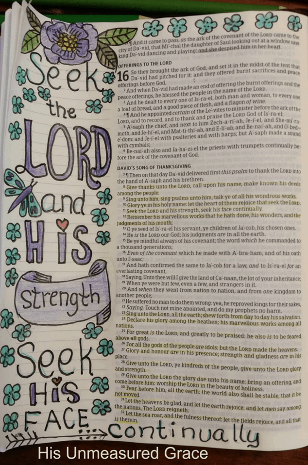 Would you like to get started with Bible journaling. You can get a jumpstart with these 6 simple, but lovely examples of art journaling in your Bible. #alittlerandr #Bibleartjournaling #biblejournaling #journaling #quiettimes #bible #Bibleverses