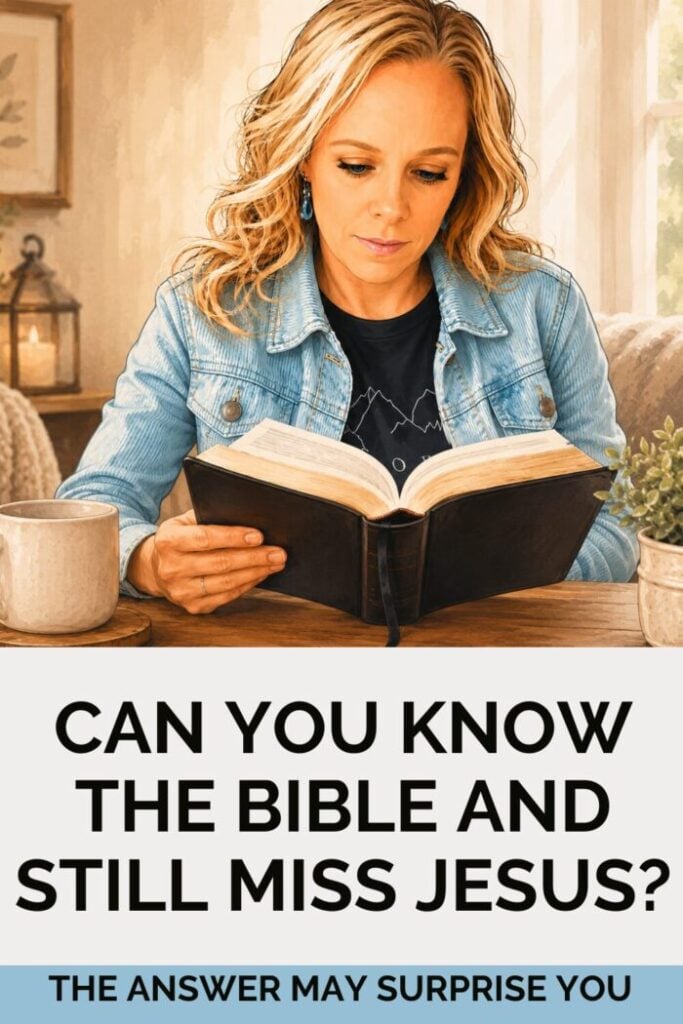 Woman reading the Bible and knowing Christ