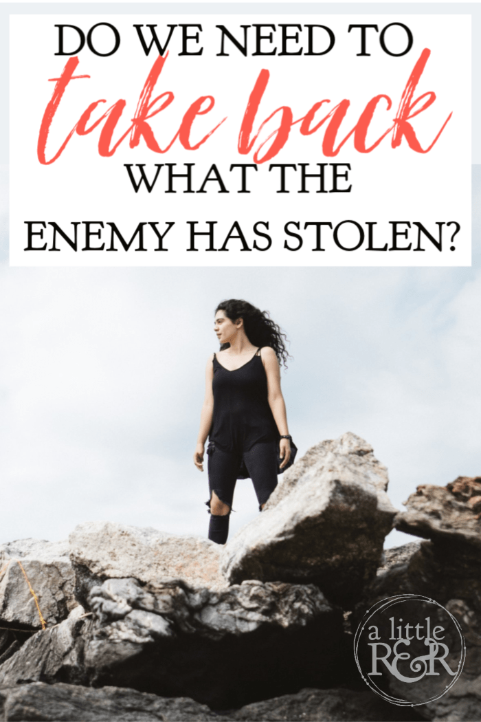 We hear Christians talk about taking back what the enemy has stolen. What does the Bible have to say and how should we respond in seasons of difficulty? #alittlerandr #Bible #spiritualwarfare