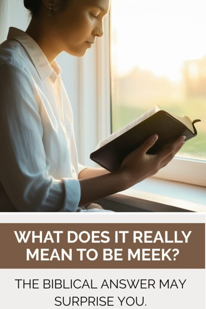 woman reading the Bible discovering what it really means to be meek