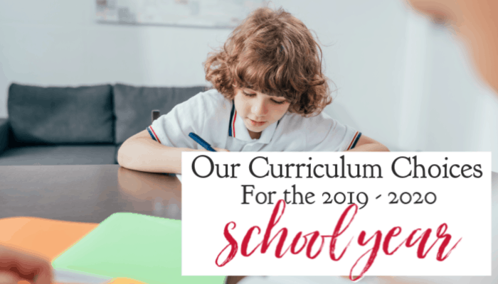 Our Curriculum Choices for the 2019-2020 School Year