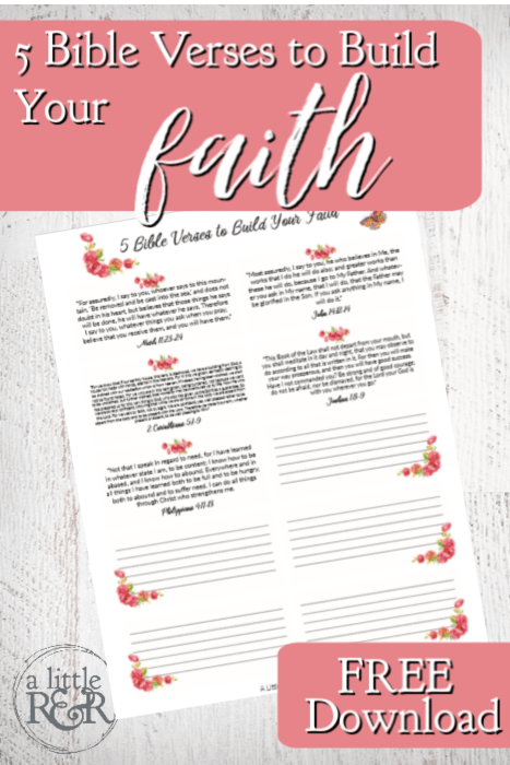 Life can be hard and we can go through seasons when we feel like we can't go on. Here are 5 Bible verses to build your faith in the hard times. #faith #Bible #warroom #prayer #Scripture #Christian #Christianliving #Jesus