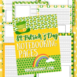 Get these free St. Patrick's Day Notebooking pages and make writing and art notebooking so much fun this season! #alittlerandr #stpatricksday #notebooking #homeschooling