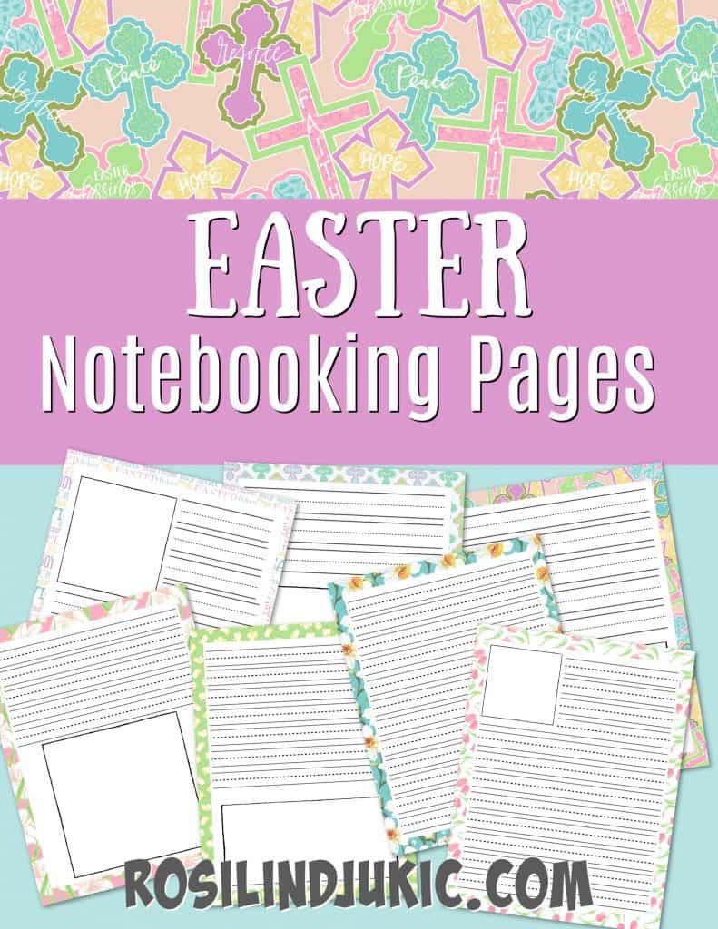 Grab these fun and colorful notebooking pages for Easter and make the Easter season meaningful and a new learning experience. #alittlerandr #easter #notebooking #noteboookingpages