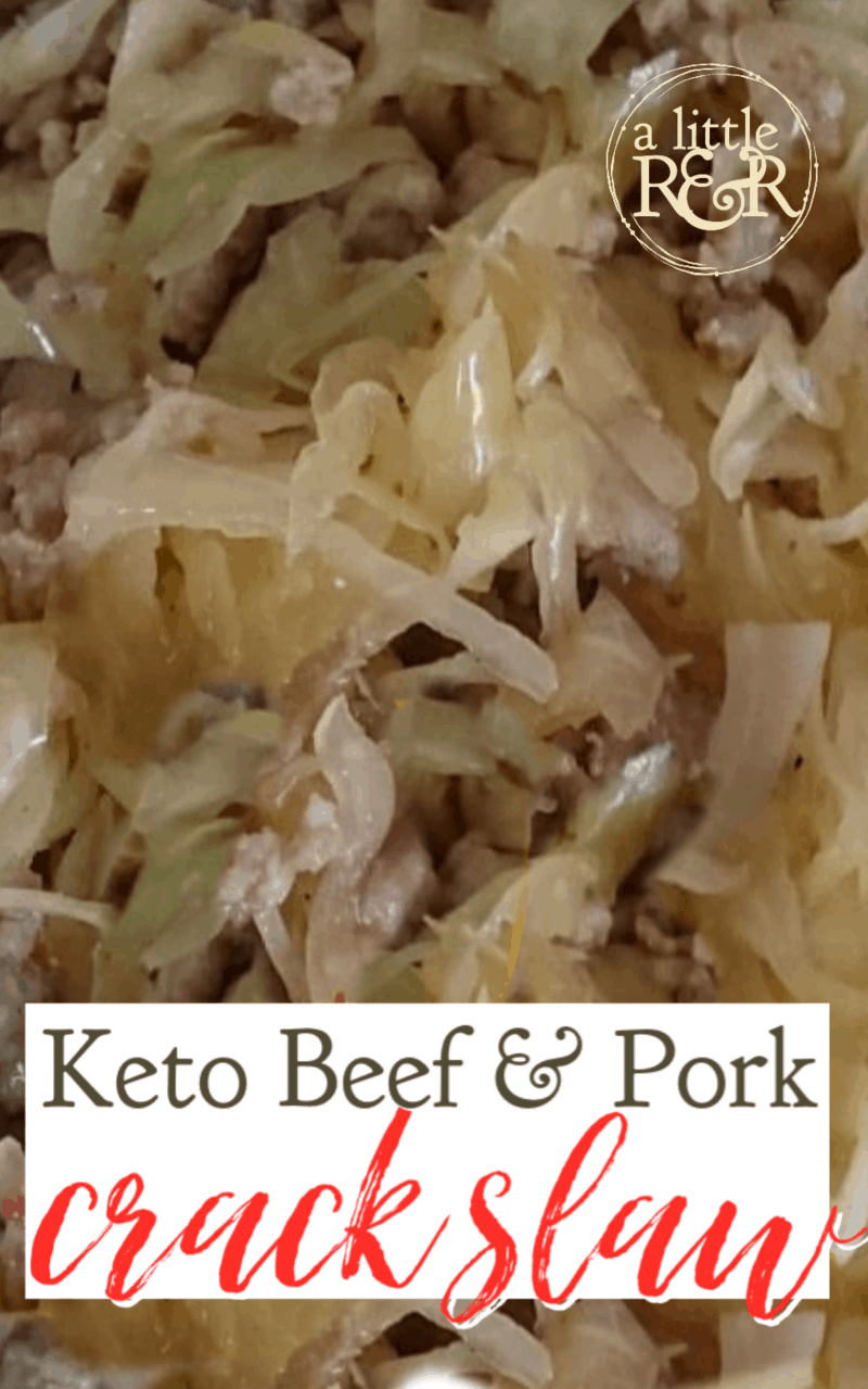 This crack slaw recipe is so easy to make, reheats well for leftovers, and is suprising low in carbs. It is the perfect Keto meal. #alittlerandr #keto #ketogenic #crackslaw #easydinnerrecipes