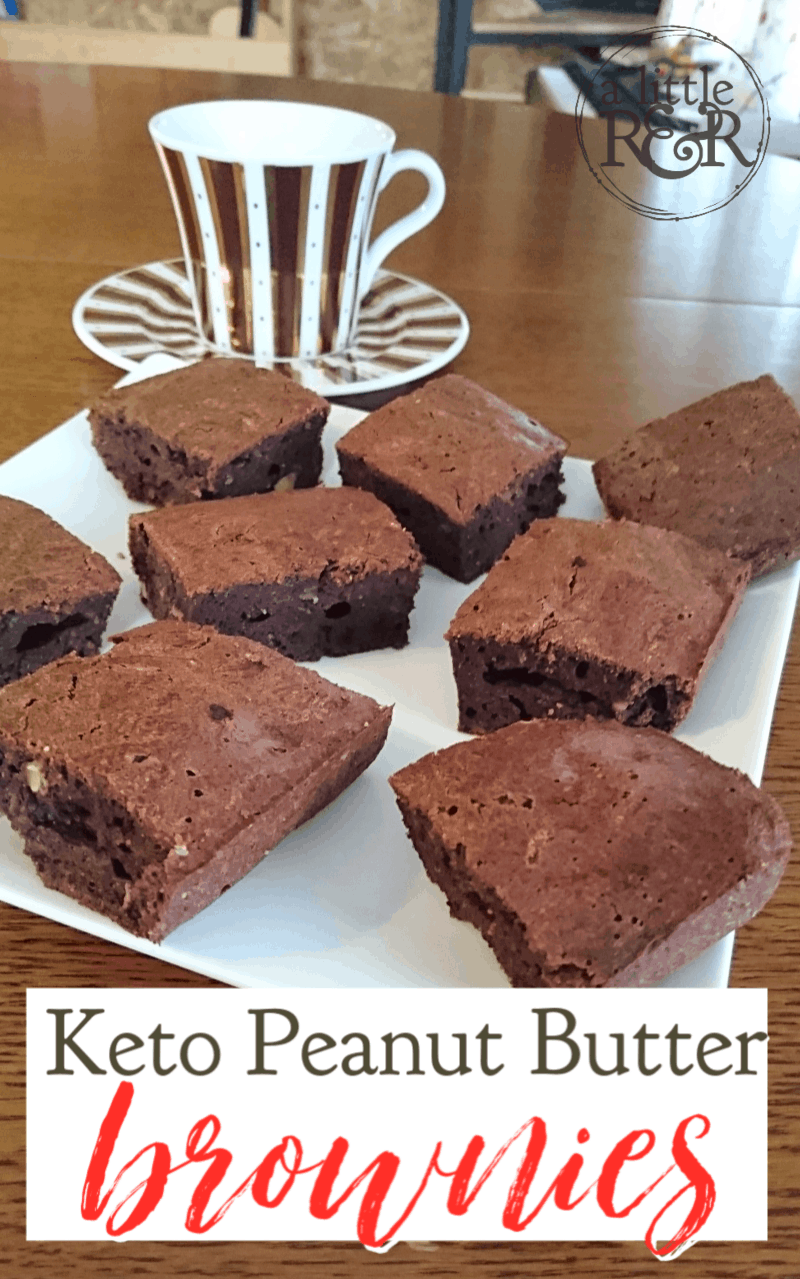 This is the very best keto peanut butter brownies recipe made with coconut oil. With only 6 carbs per serving, they are a non-guilty pleasure. #alittlerandr #keto #ketogenic #brownies #desserts #easyrecipes