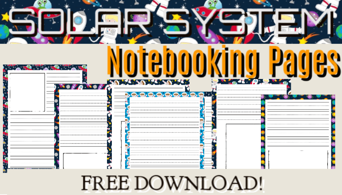 Solar System Notebooking Pages – Free Download
