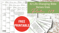 42 Life-Changing Verses from Psalm 119 - FREE PRINTABLE - A Little R & R