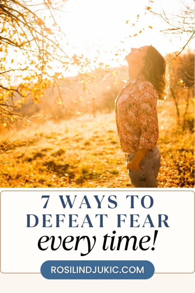 woman outside rejoicing because she knows ways to defeat fear every time
