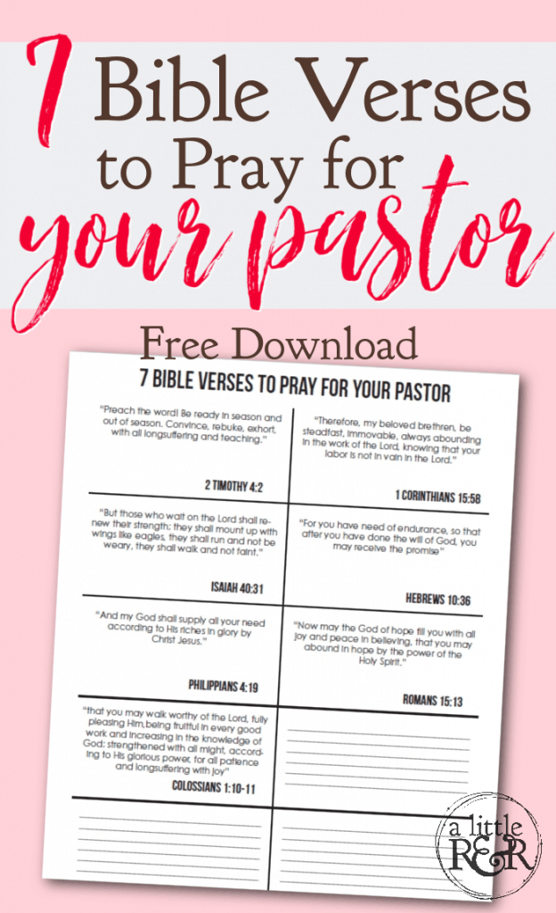 Bible verses to pray for your pastor