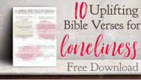 10 Uplifting Bible Verses for Loneliness - Free Download - A Little R &amp; R