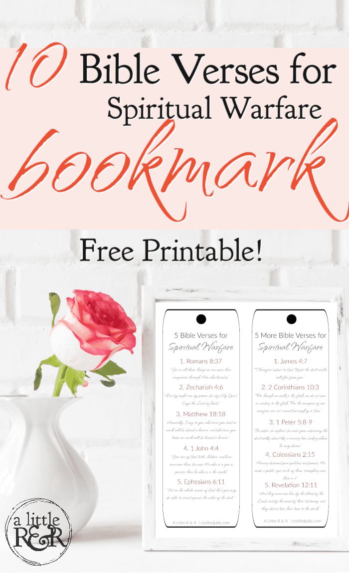 10 Bible Verses for Spiritual Warfare Bookmark - Free Printable! - A ...