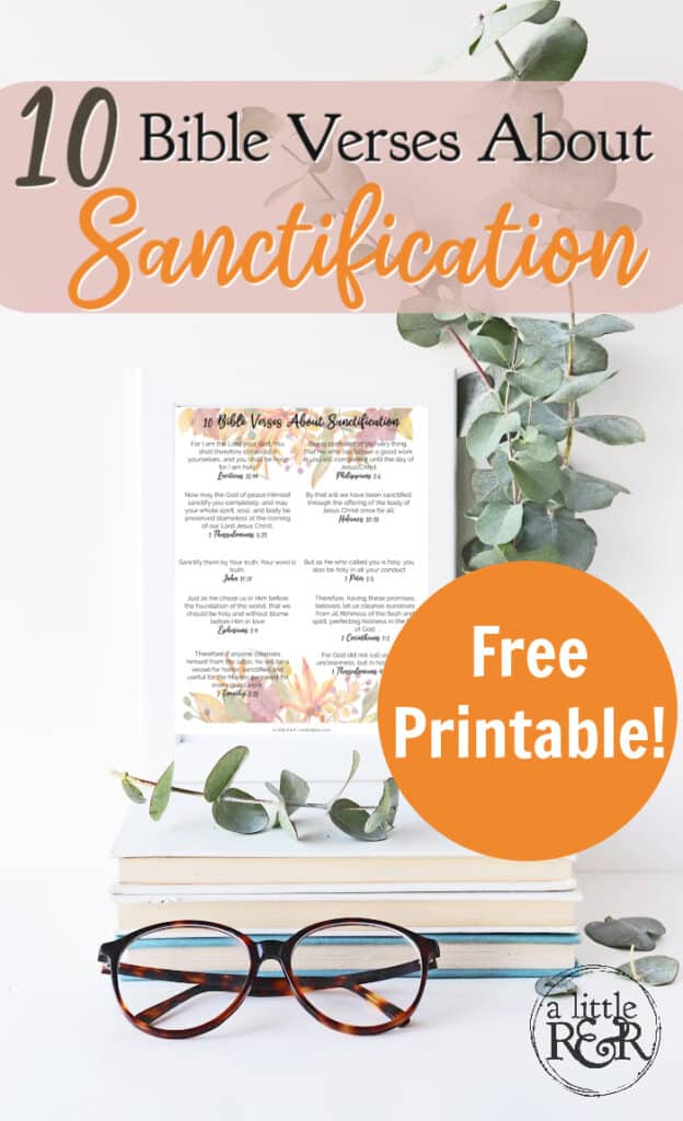 Layout of Bible verses for sanctification