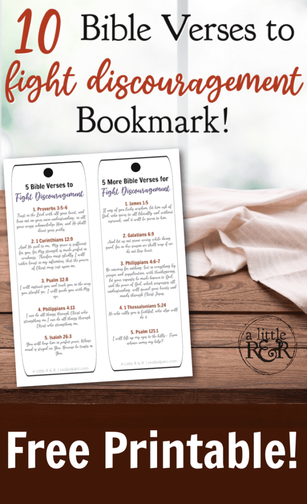 layout of bible verses for discouragement Bookmark