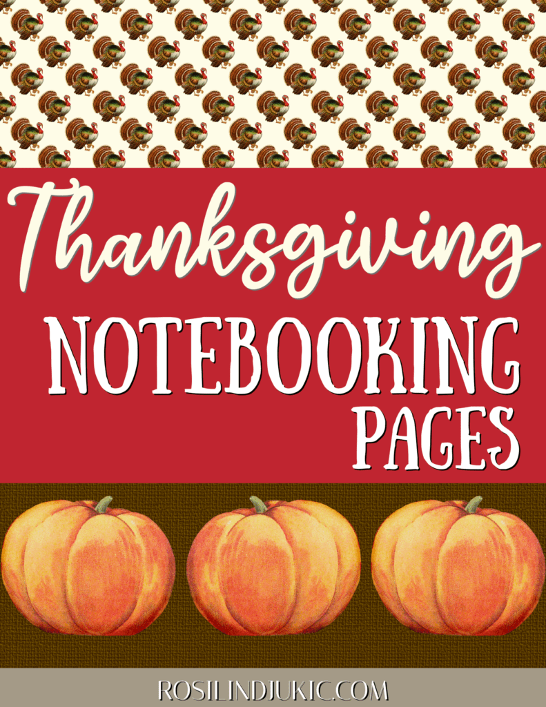 Cover for Thanksgiving Noteboking Printables