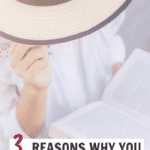woman wearing hat and white dress reading