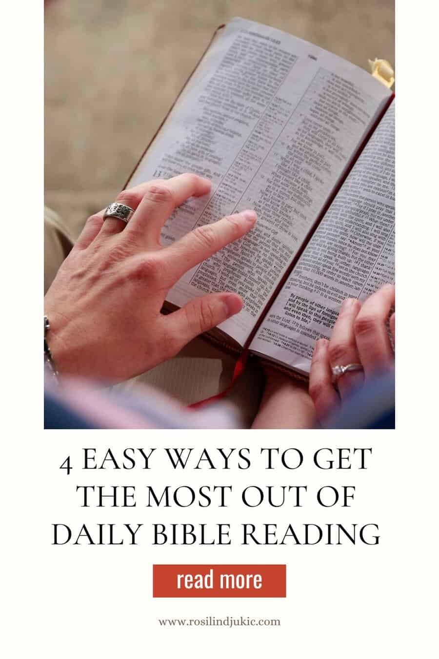 Person reading the Bible