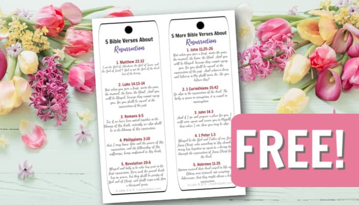 10 Bible Verses about Resurrection Bookmark – Free Printable