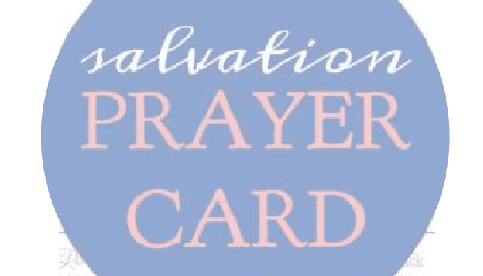 Salvation Prayer Card – Free Printable