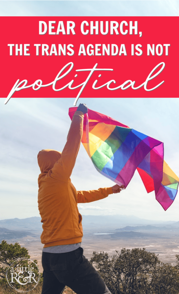 man holding an LGBTQIA rainbow flag