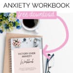 desk layout for Victory over Anxiety Workbook