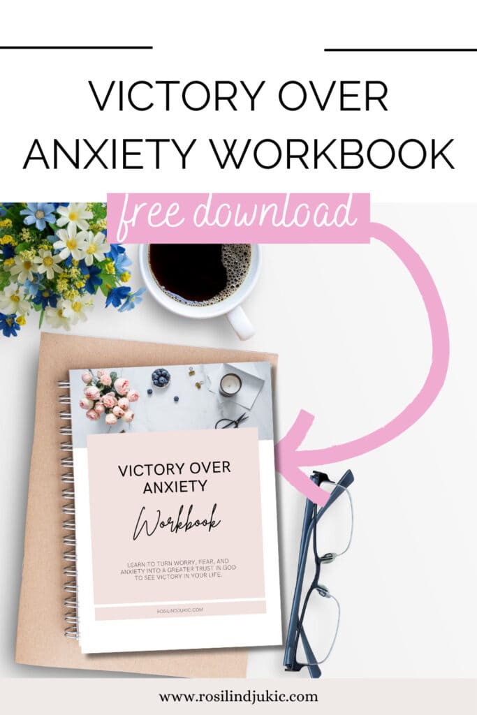 desk layout for Victory over Anxiety Workbook