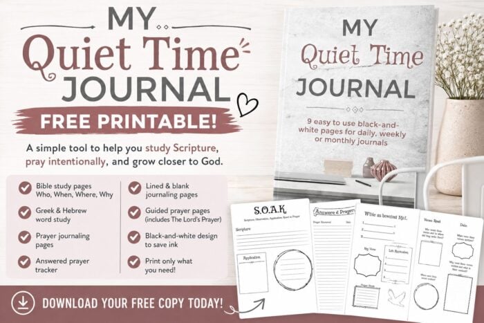My Quiet Time Journal  (Free Printable PDF)