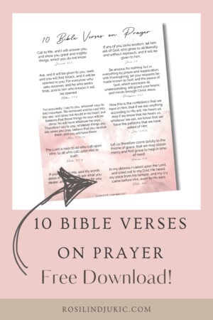 10 Bible Verses on Prayer - Free Download - A Little R & R