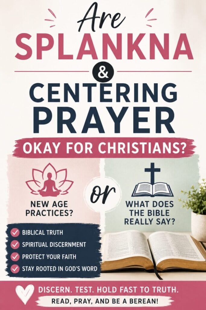 Layout of an image asking are splankna and centering prayer biblical?