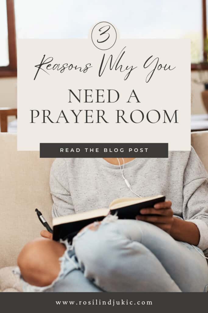 woman sitting and journaling understanding why you need a prayer room