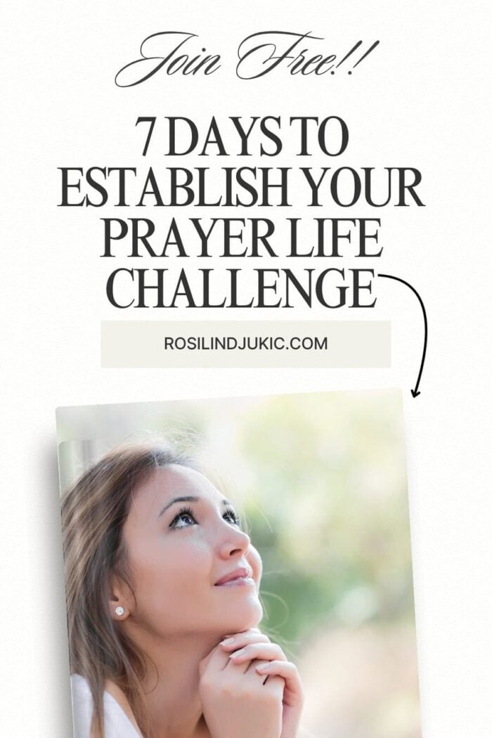 Woman with folded hands praying