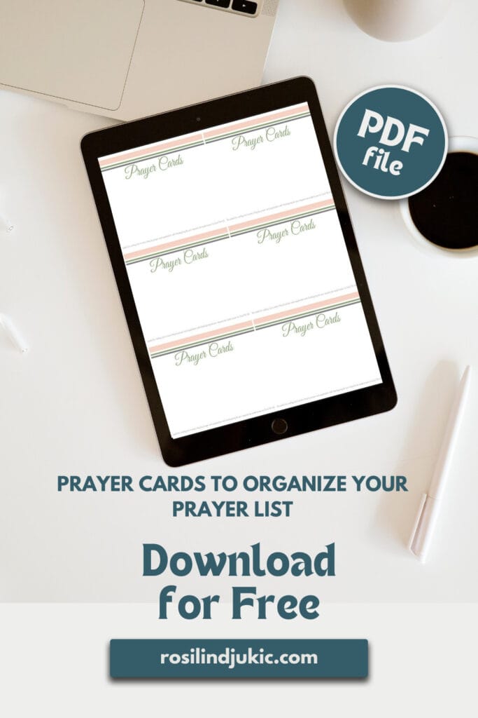 Layout of prayer cards