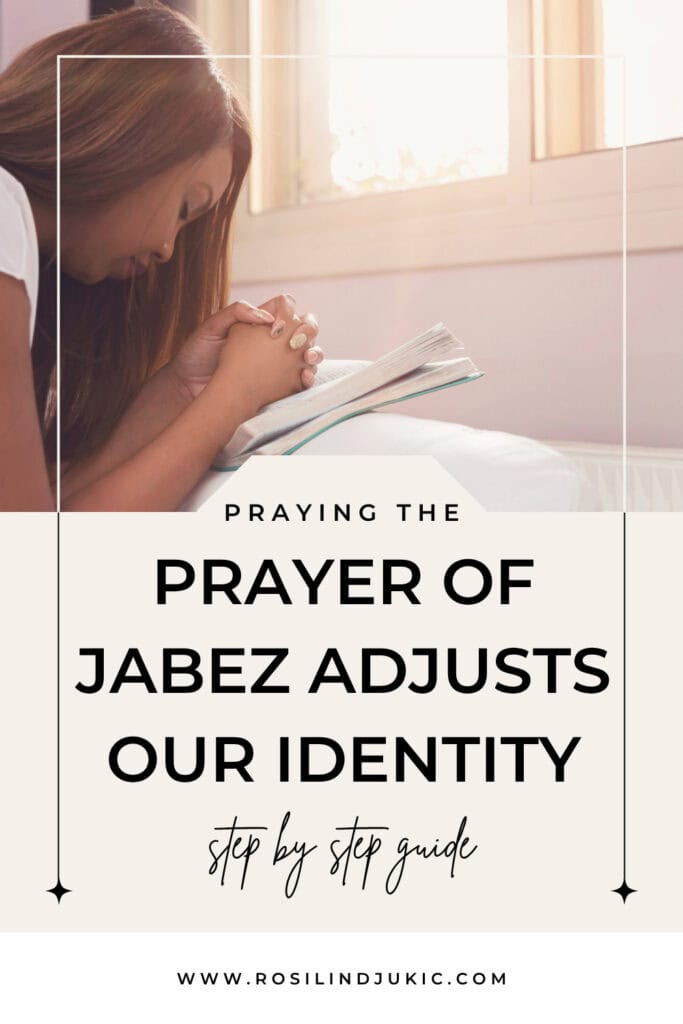 Woman bowed over a Bible praying the Prayer of Jabez