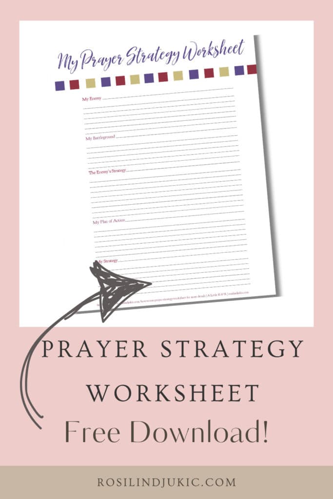 Prayer Strategy Worksheet Free Printable layout