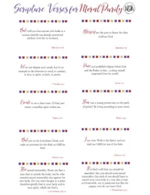 10 Scripture Verses for Moral Purity