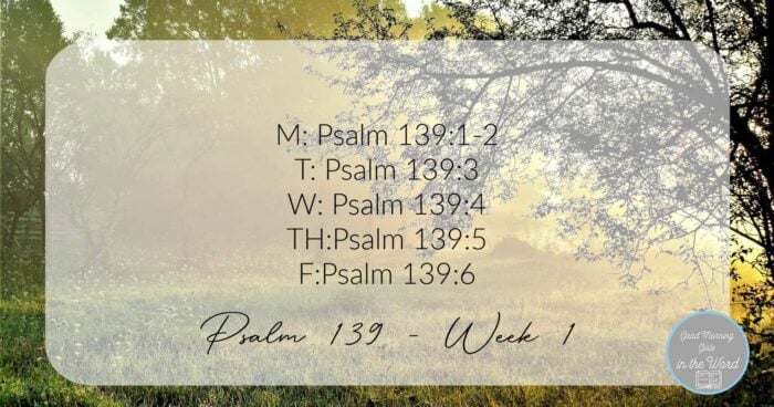 Psalm 139 – Week 1 – Resources