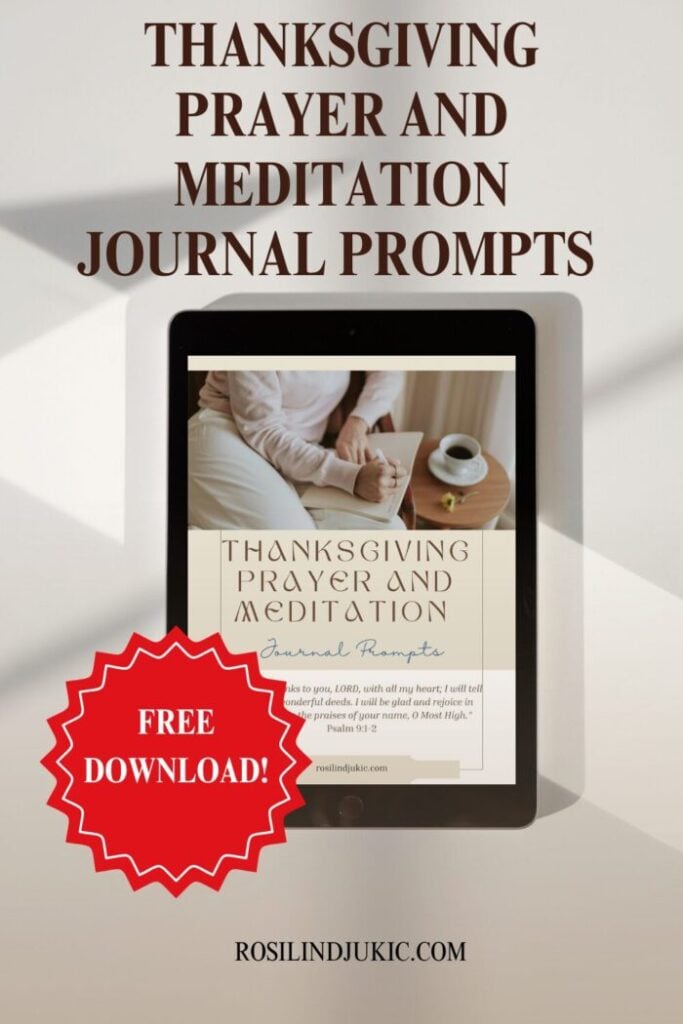 Layout of the Thanksgiving Prayer and Meditation Journal