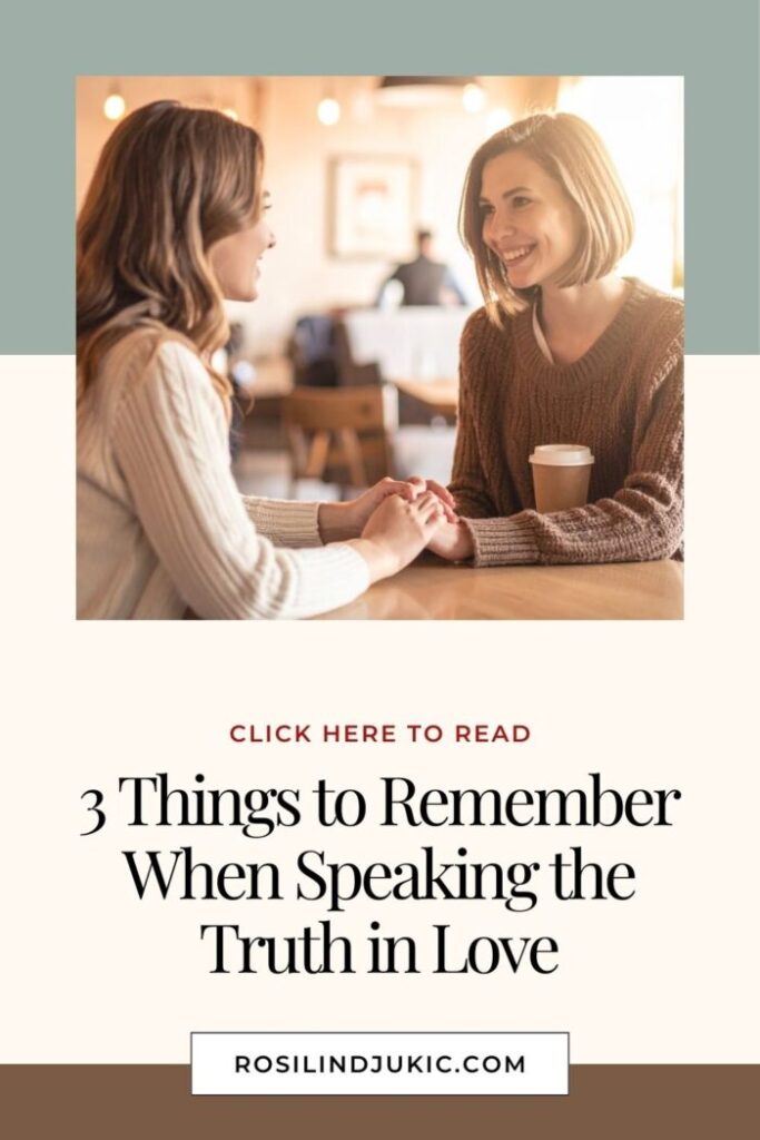Two women talking speaking the truth in love