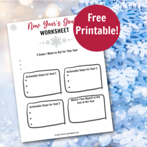 New Years Goals Worksheet