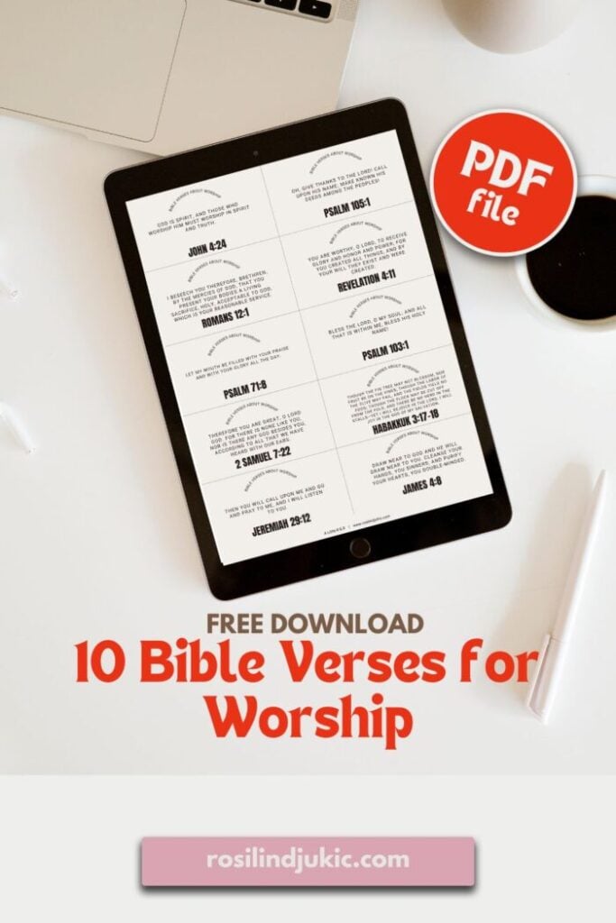 layout of 10 Bible verses for worship