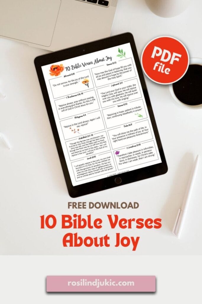 Layout of 10 Bible Verses About Joy